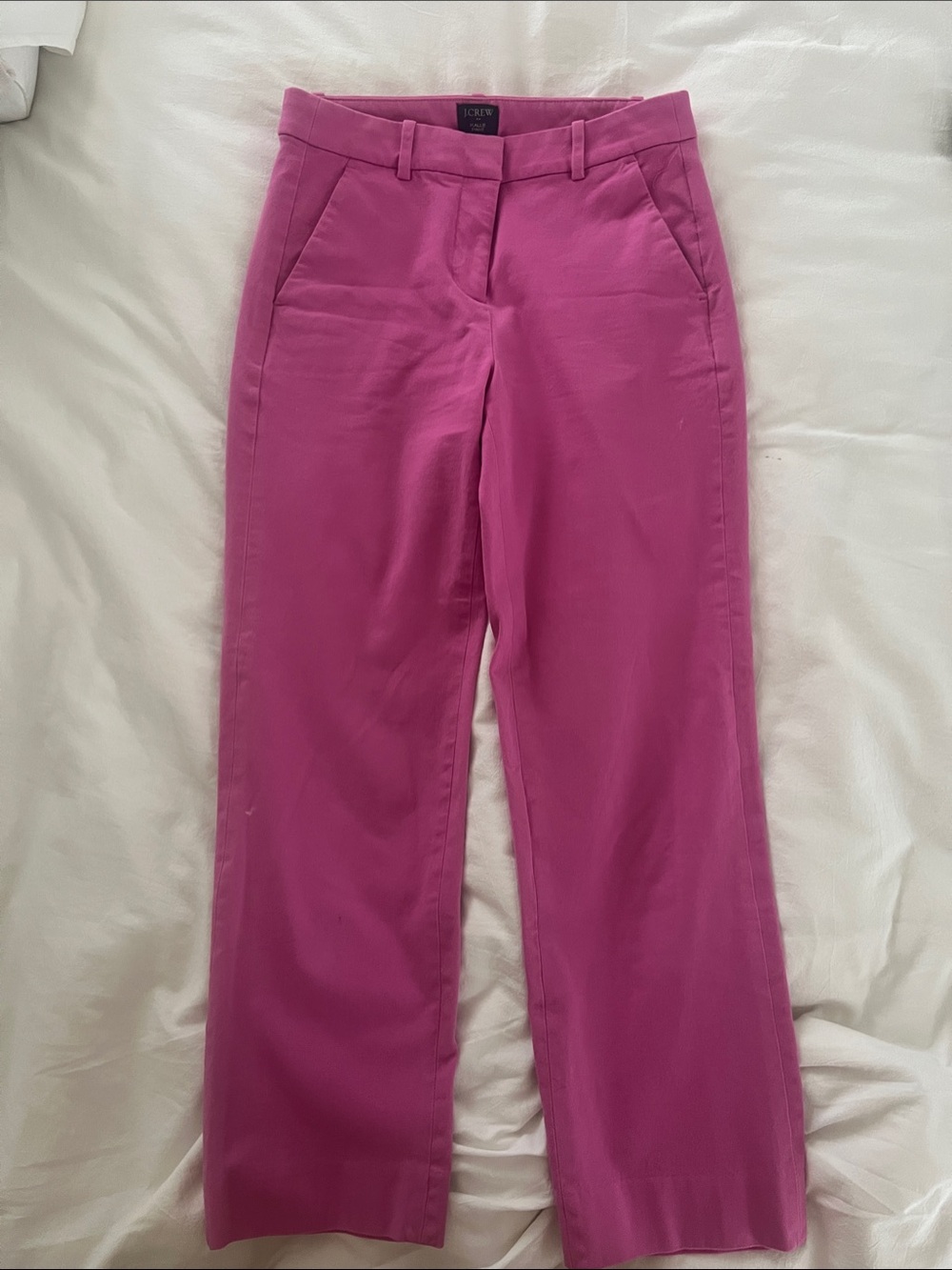 J. Crew Factory Magenta Straight-Leg Pants
